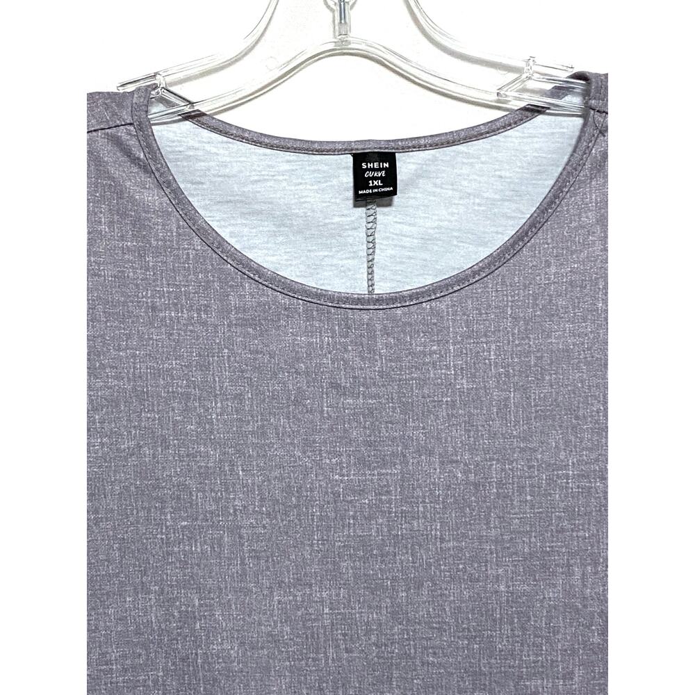 Shein Curve Gray Sleeveless Tank Top Dress Womens 1XL Pockets Casual Summer - Picture 2 of 7